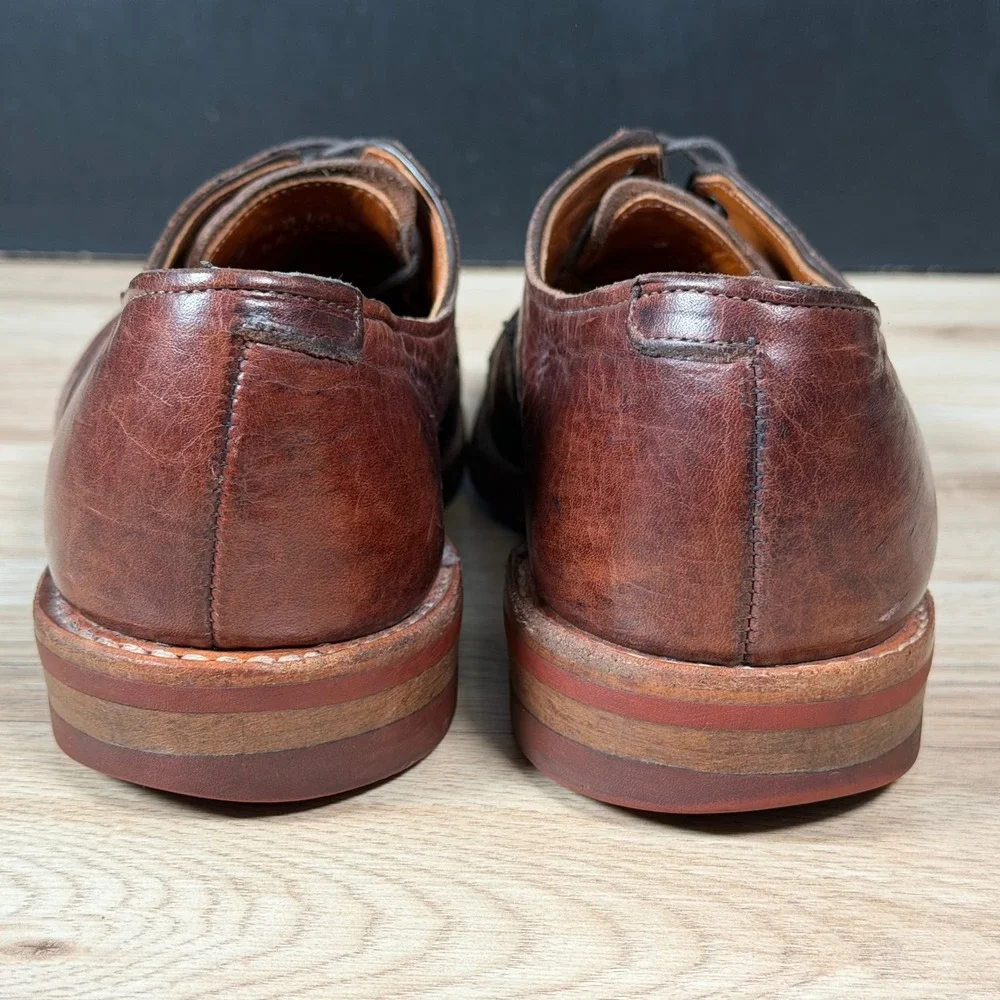 Allen Edmonds Shoes Mens Size 9 D Brown Oak Street Leather Cap Toe Derby 4030